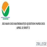 JEE Main 2023 Question Paper with Answer Key PDF Mathematics  April 13 Shift 2 ZPYP